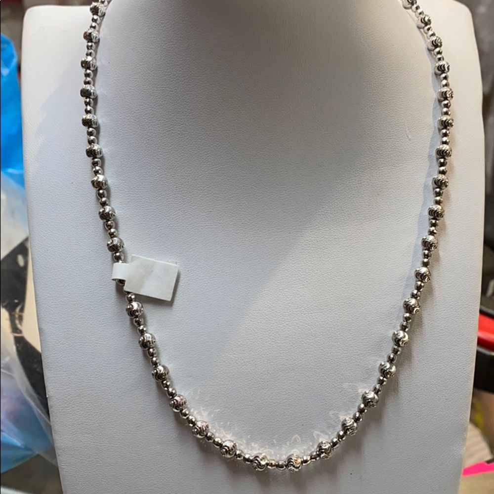 .925 silver beaded necklace